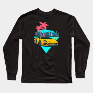 Italian V12 Aventador Gaming Tuning Fan Car Long Sleeve T-Shirt